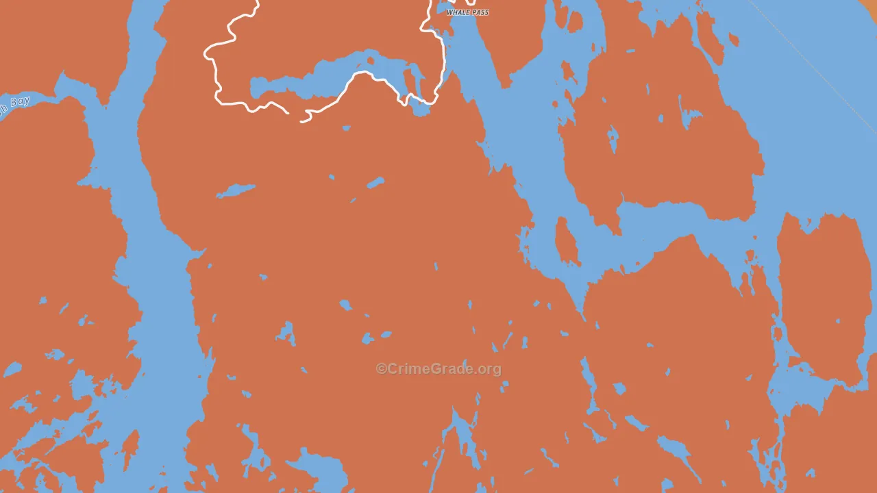 Coffman Cove, AK Map of Murder Rates