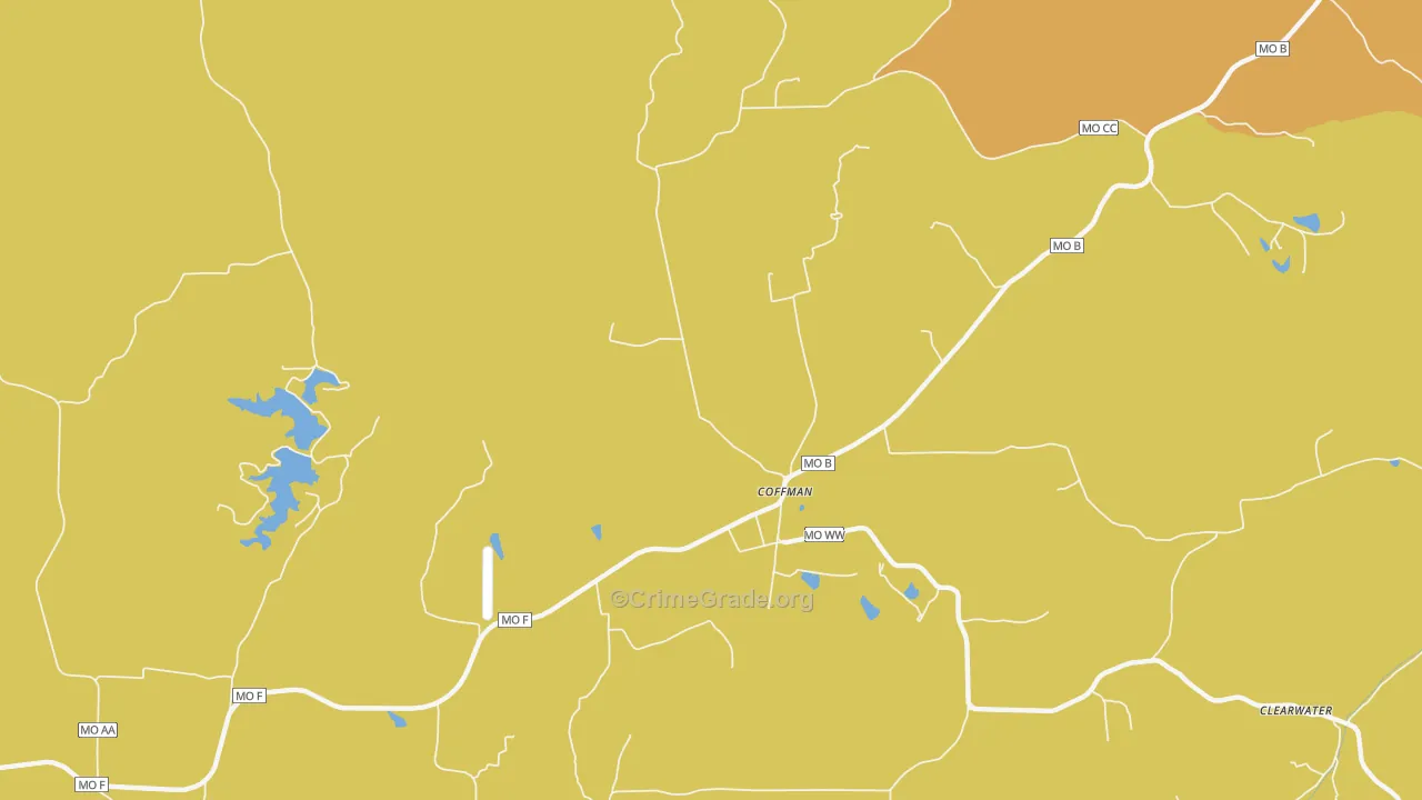 Coffman, MO Map of Murder Rates