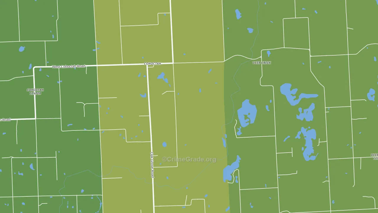 Cohoctah, MI Map of Murder Rates