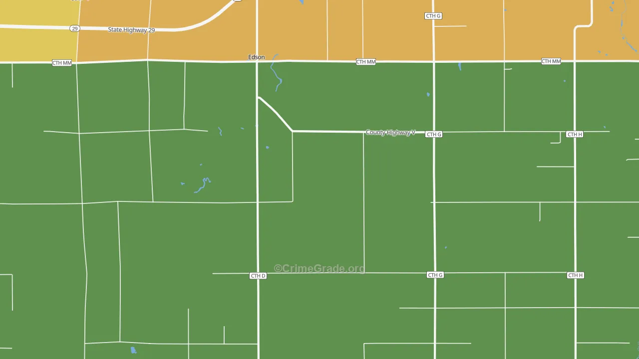 Colburn, WI Map of Murder Rates