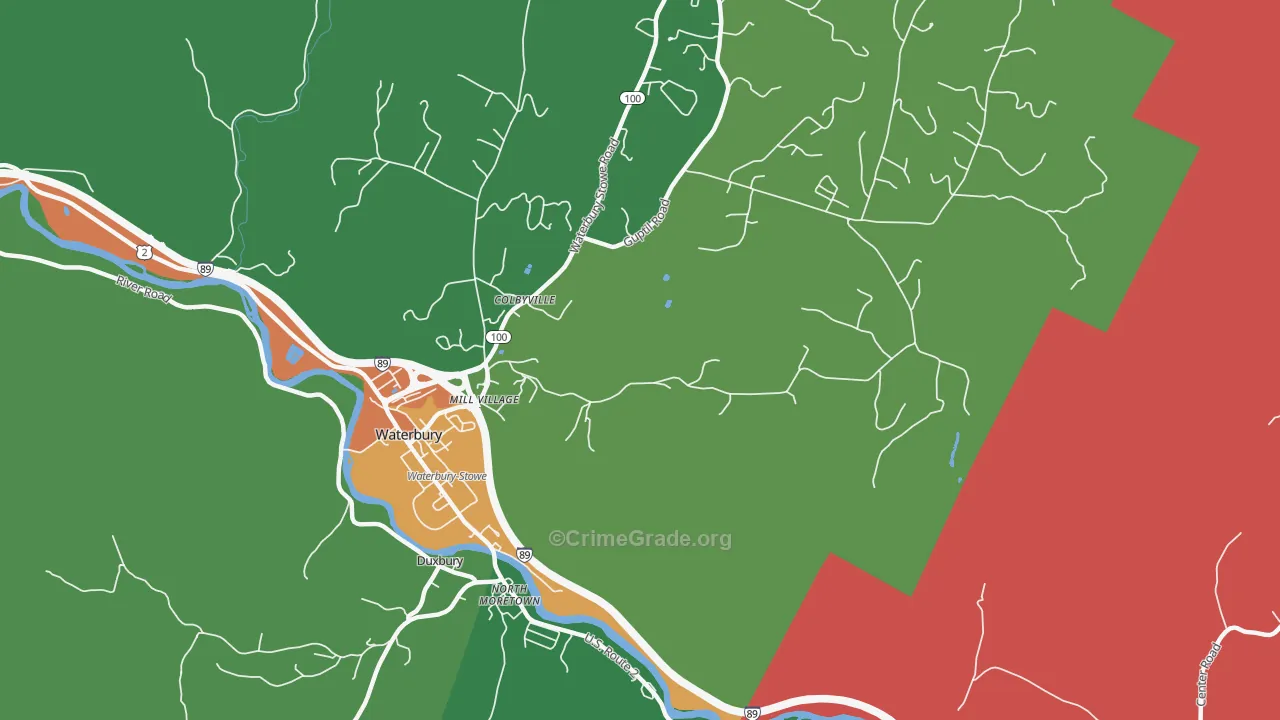 Colbyville, VT Map of Murder Rates