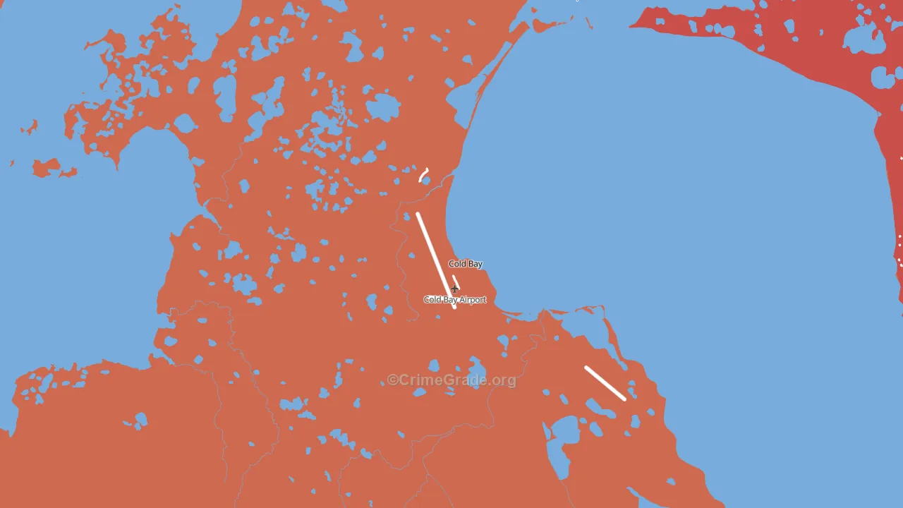Cold Bay, AK Map of Murder Rates