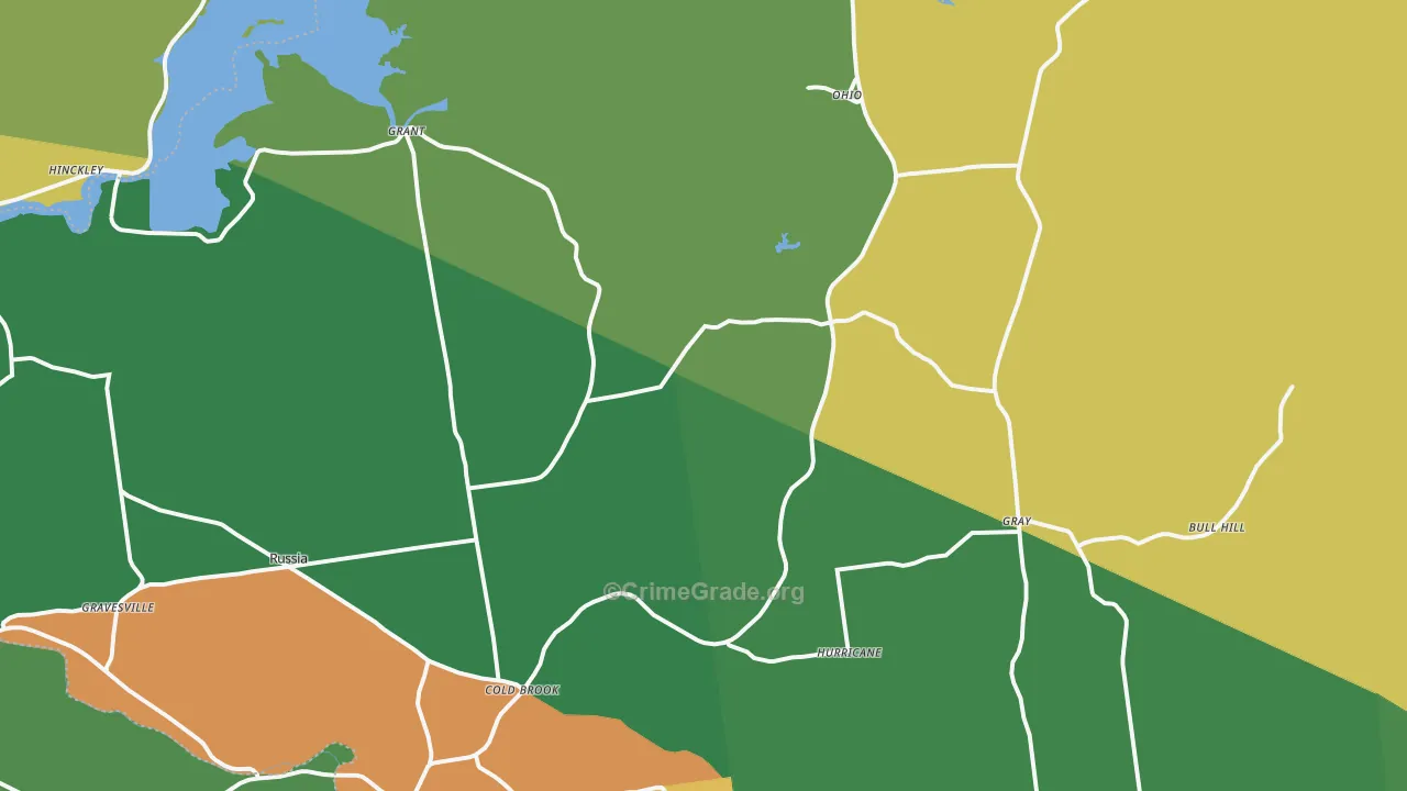 Cold Brook, NY Map of Murder Rates