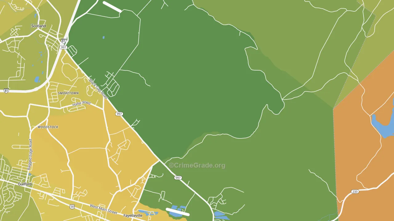 Cold Spring, PA Map of Murder Rates