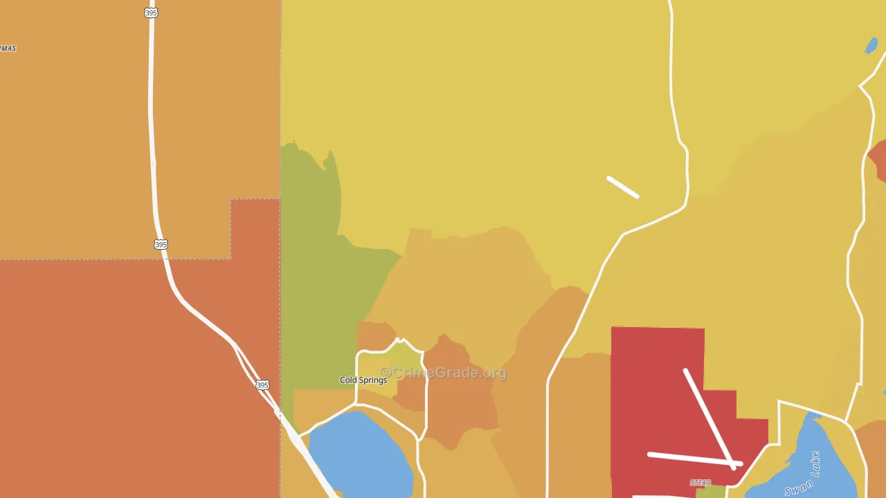 Cold Springs, NV Map of Murder Rates