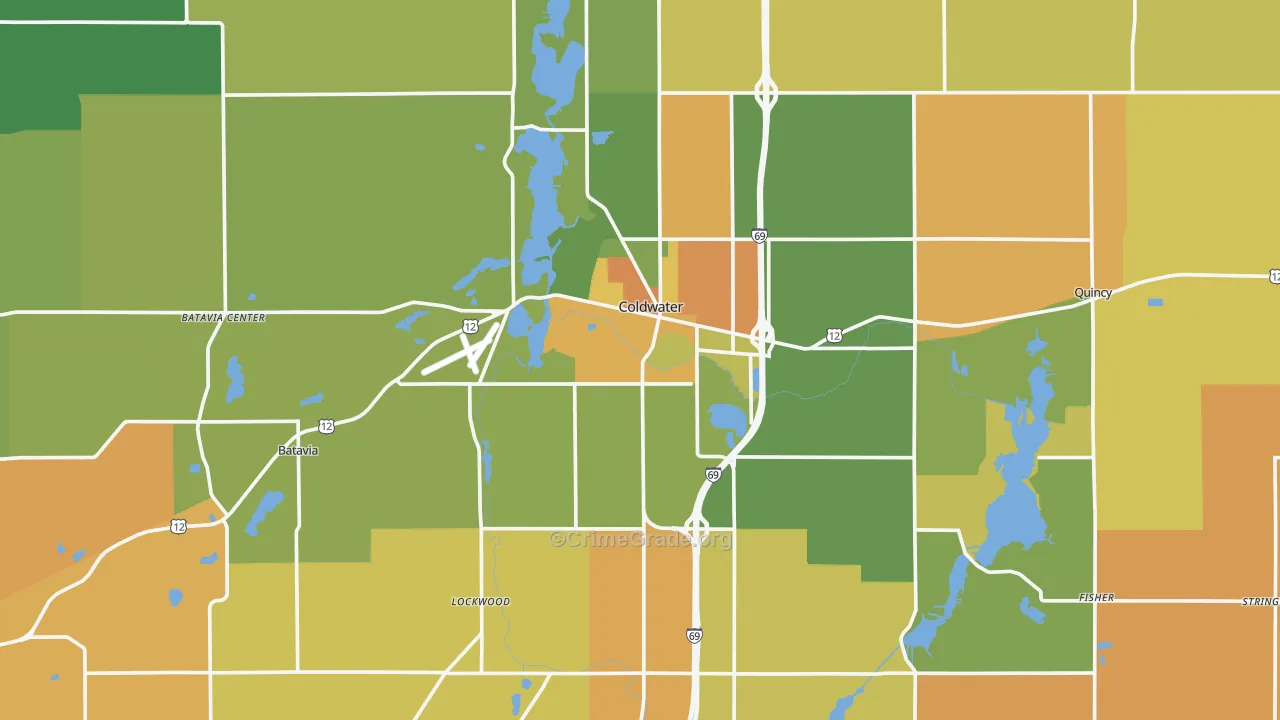 Coldwater, MI Map of Murder Rates