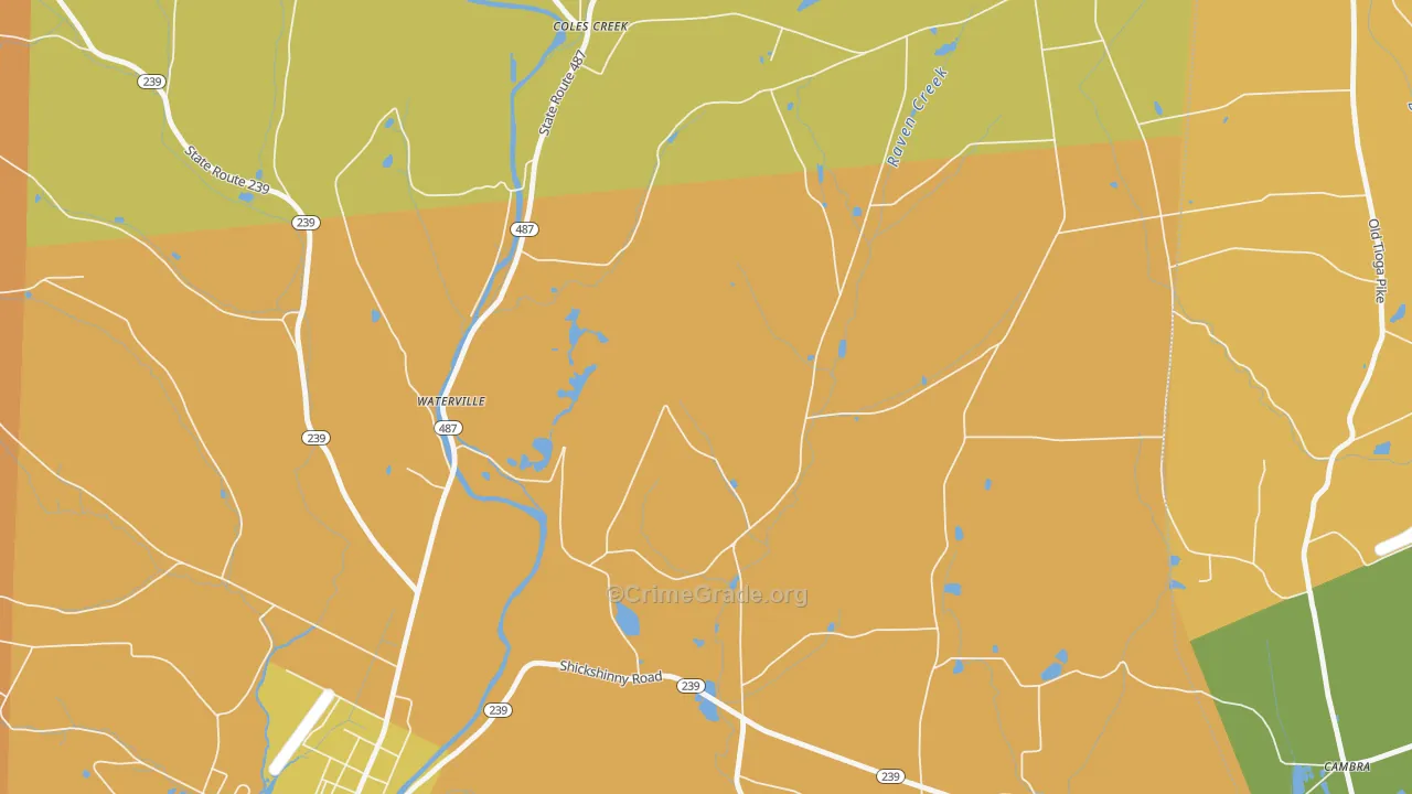 Coles Creek, PA Map of Murder Rates