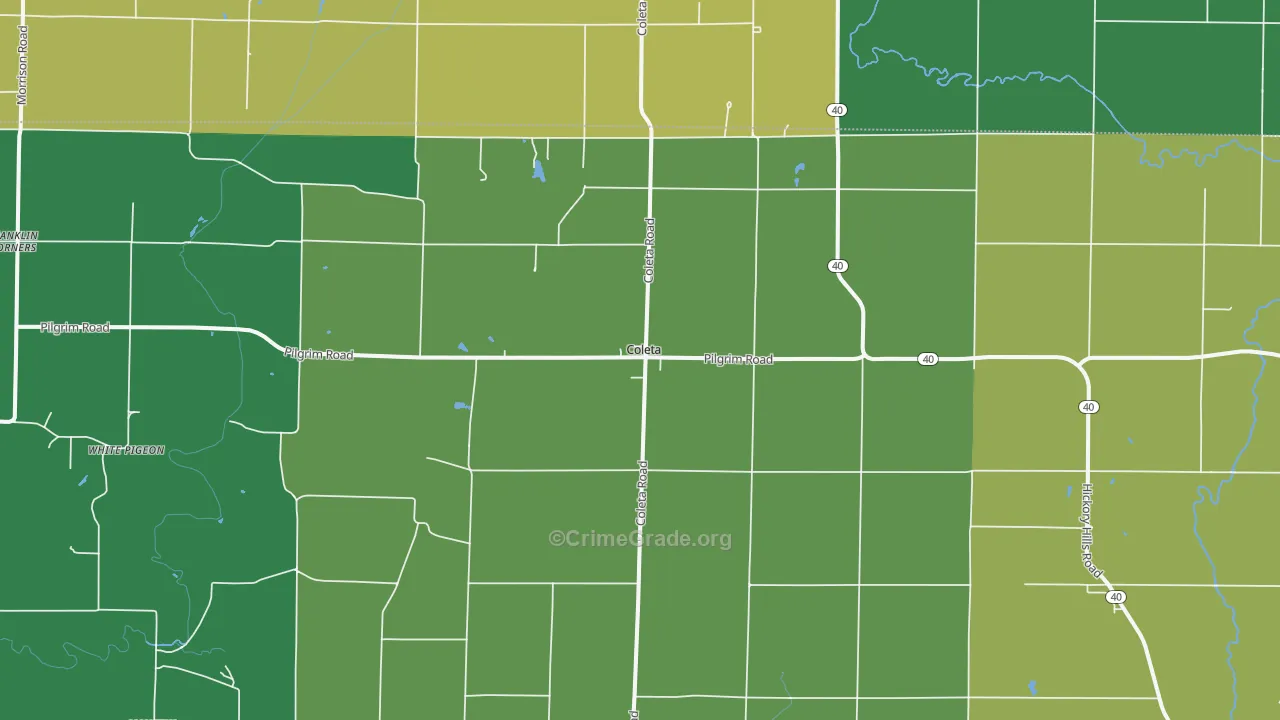 Coleta, IL Map of Murder Rates