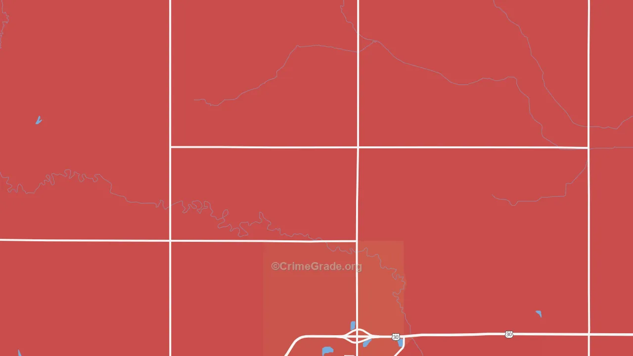 Colfax County, NE Map of Murder Rates