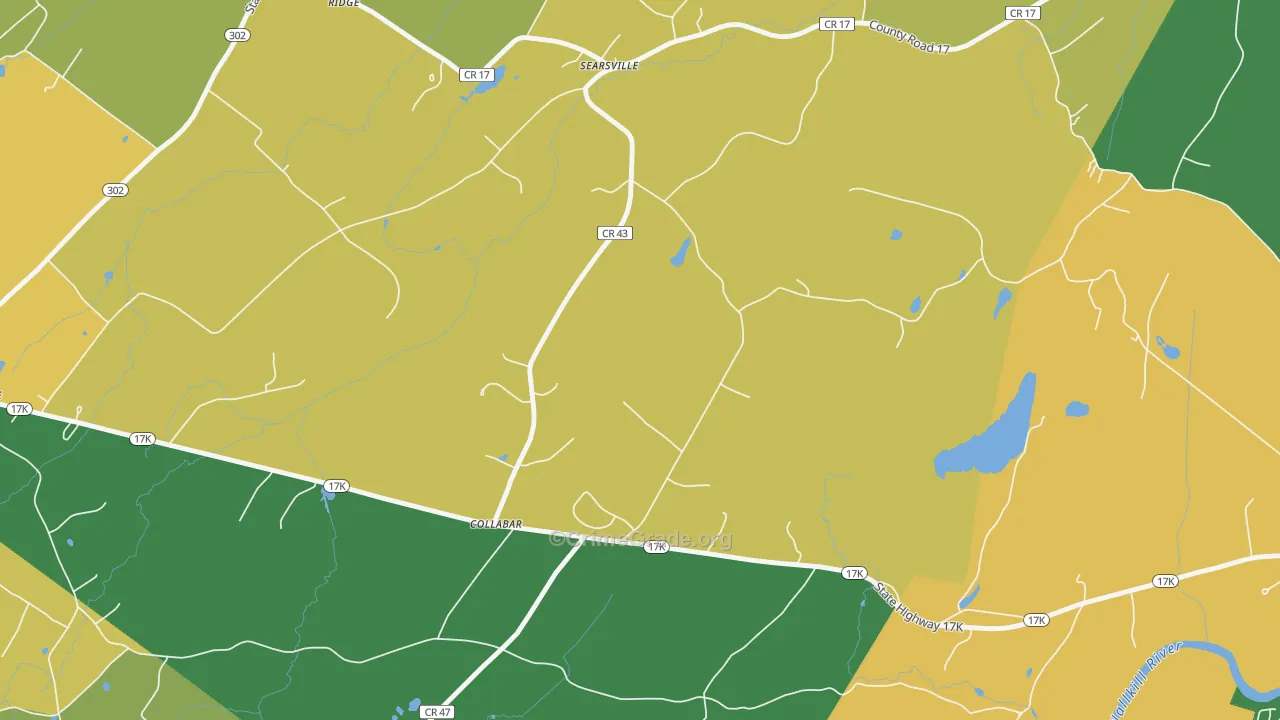Collabar, NY Map of Murder Rates