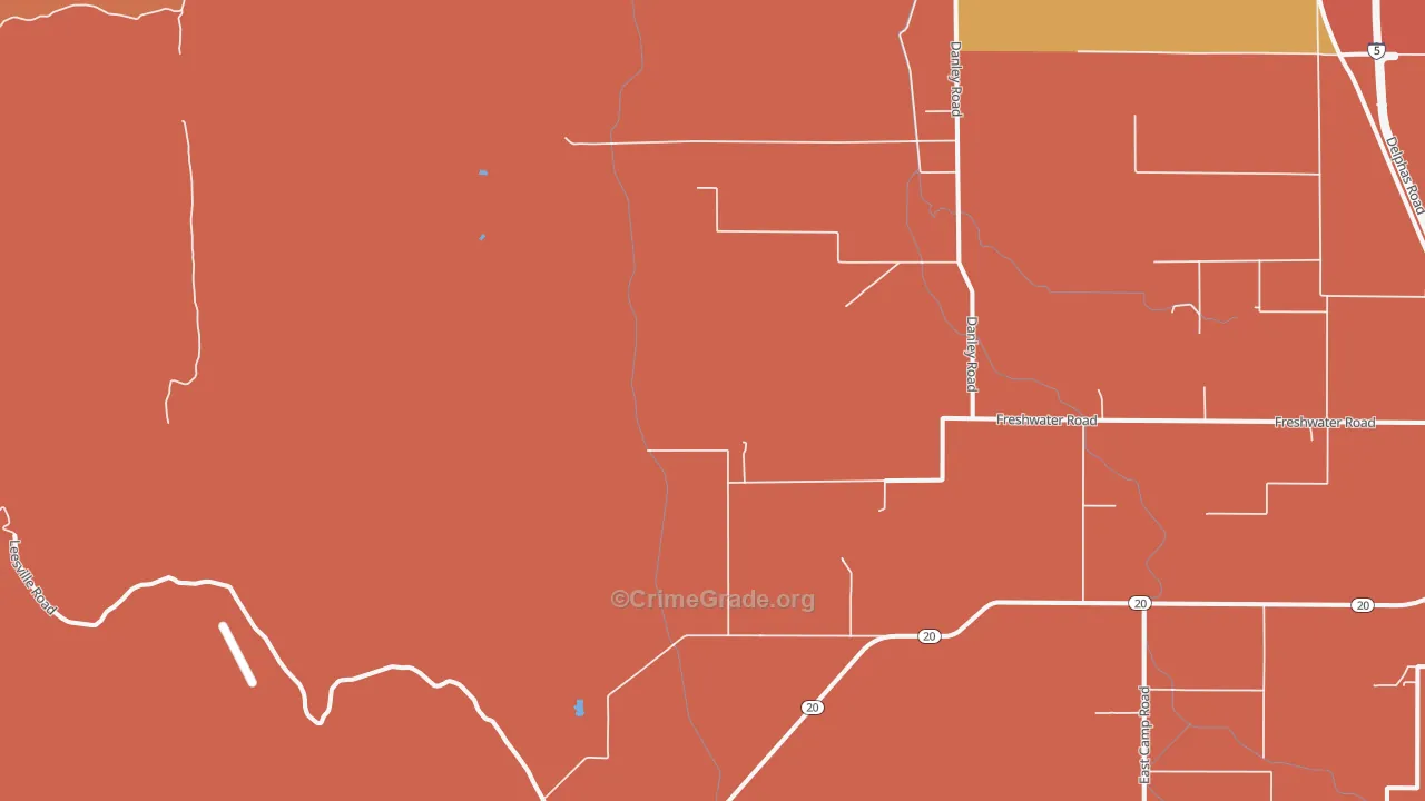College City, CA Map of Murder Rates