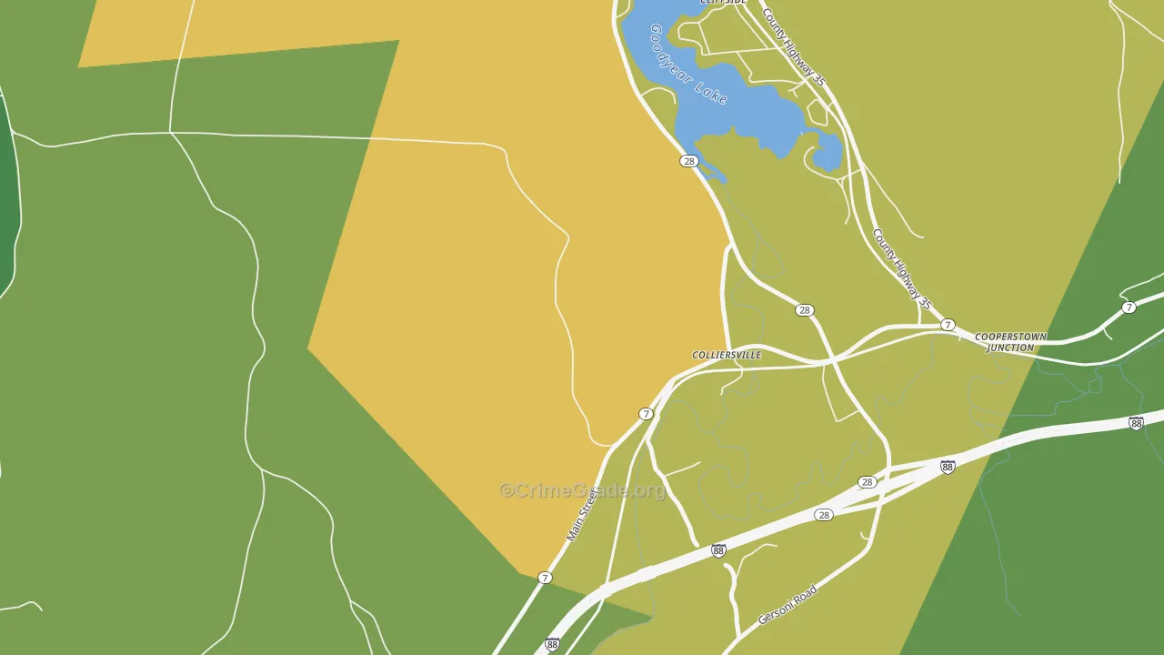 Colliersville, NY Map of Murder Rates