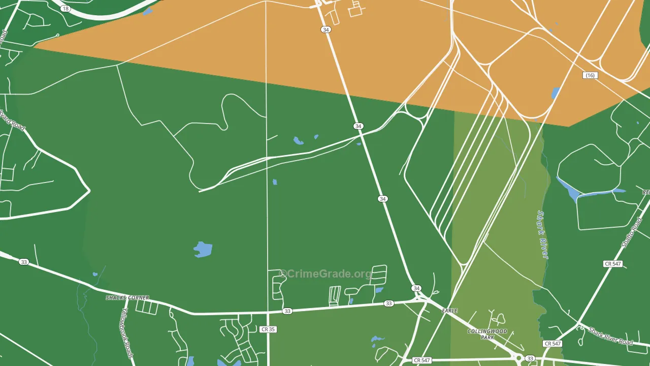 Collingwood Park, NJ Map of Murder Rates