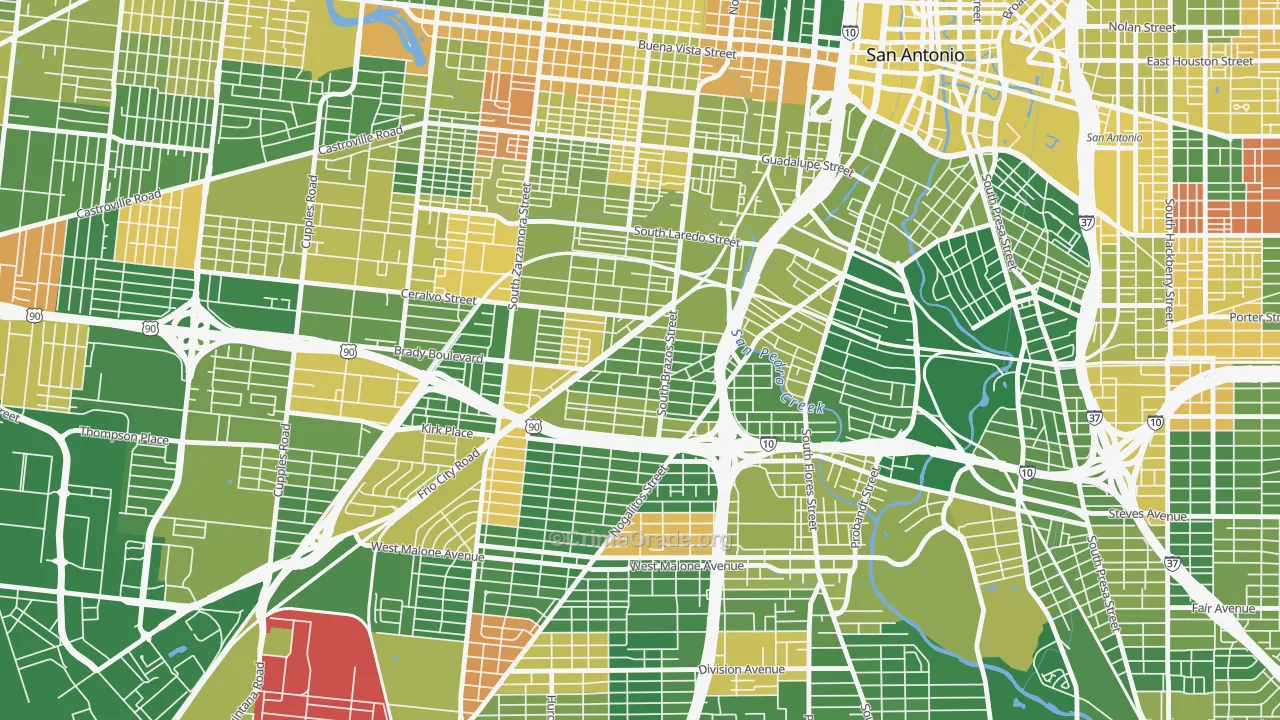 Collins Gardens, San Antonio, TX Map of Murder Rates