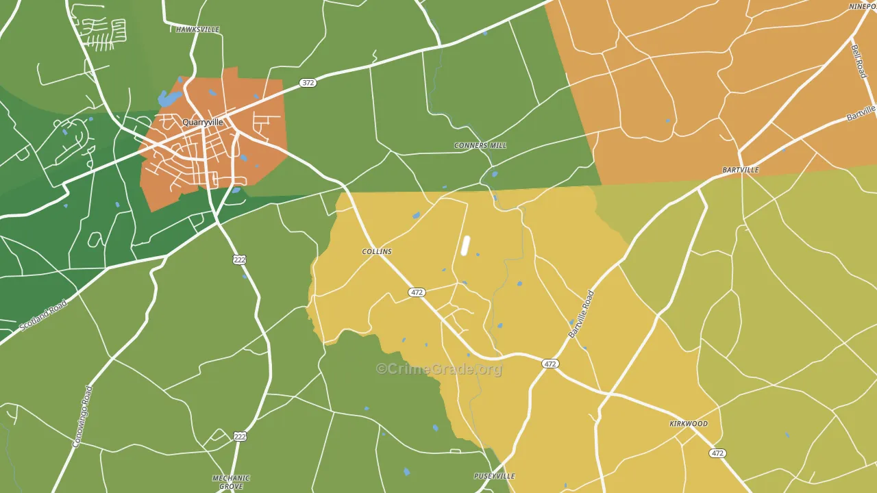 Collins, PA Map of Murder Rates