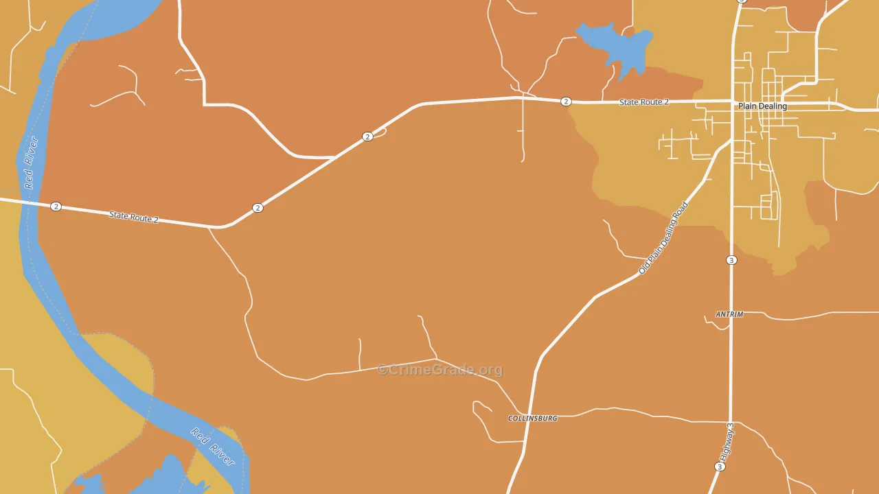 Collinsburg, LA Map of Murder Rates