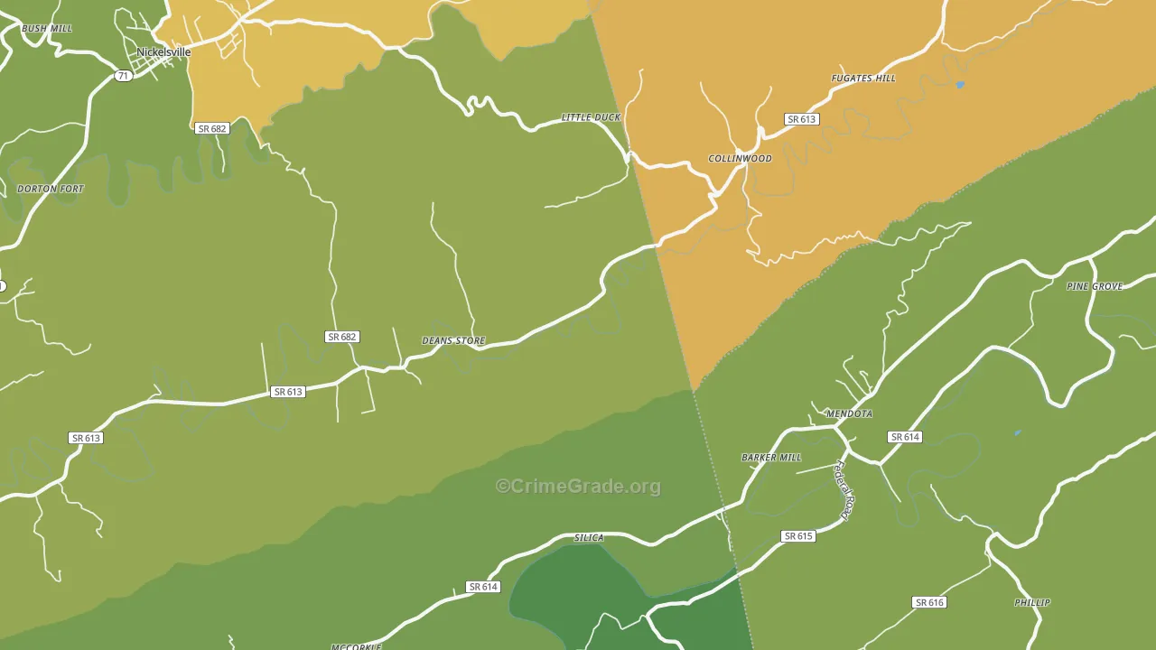 Collinwood, VA Map of Murder Rates