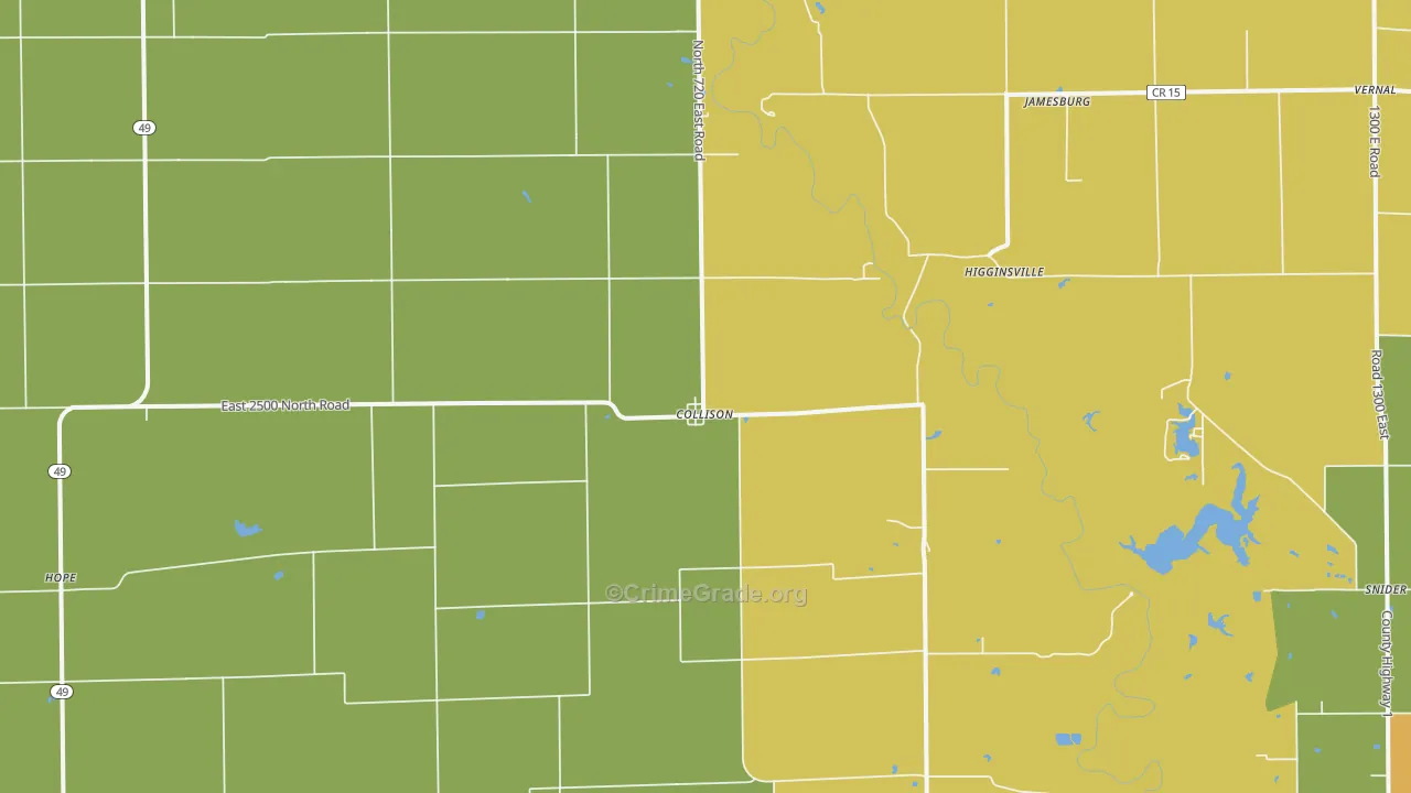 Collison, IL Map of Murder Rates
