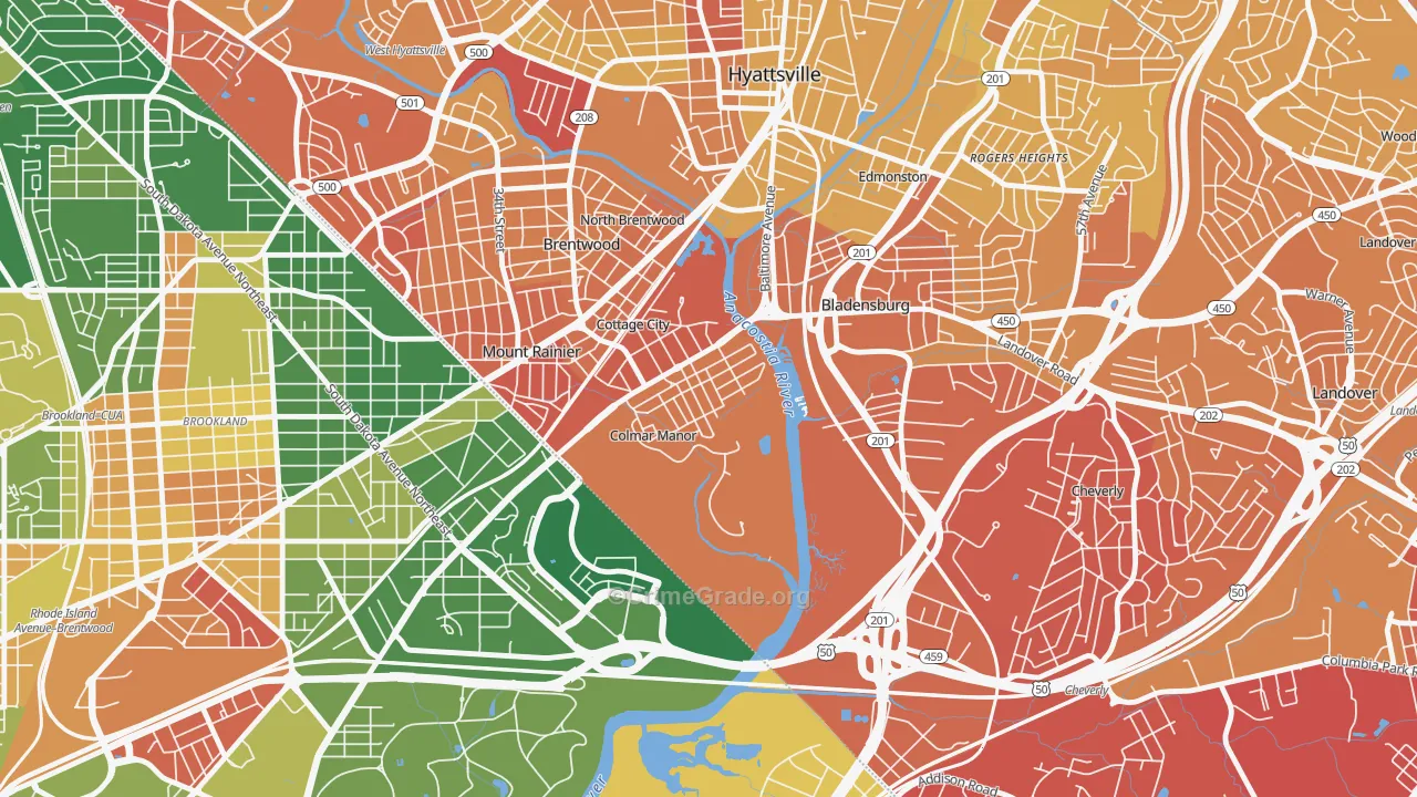 Colmar Manor, MD Map of Murder Rates