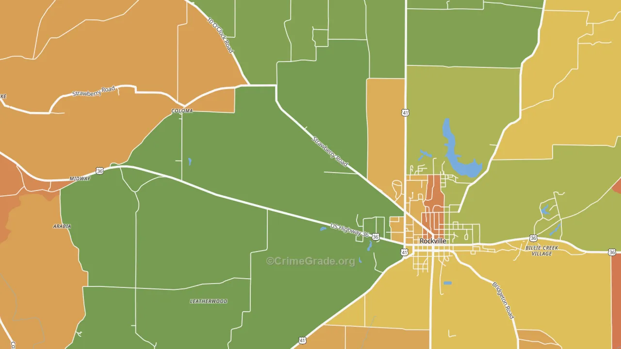 Coloma, IN Map of Murder Rates
