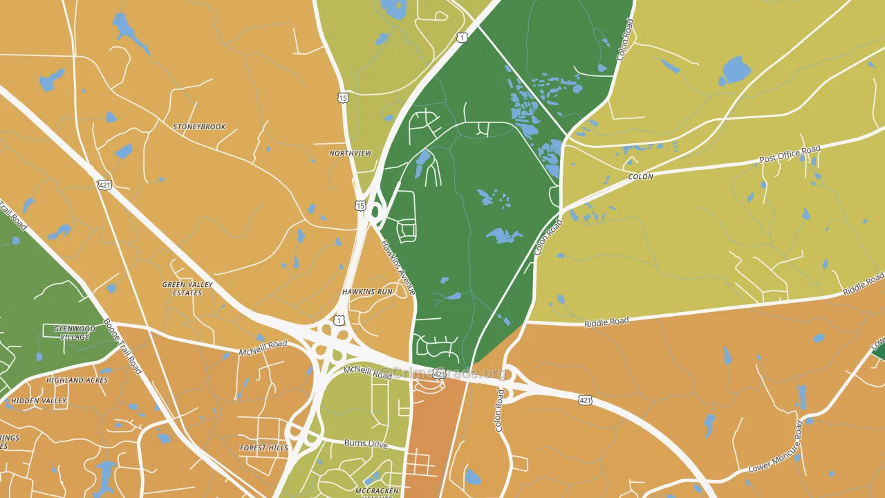 Colon, NC Map of Murder Rates