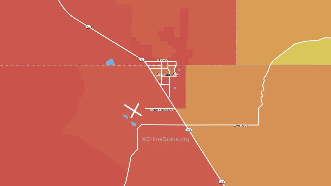Colorado City, AZ Map of Murder Rates