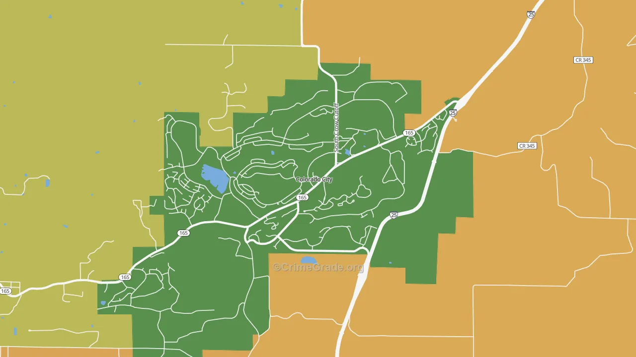 Colorado City, CO Map of Murder Rates