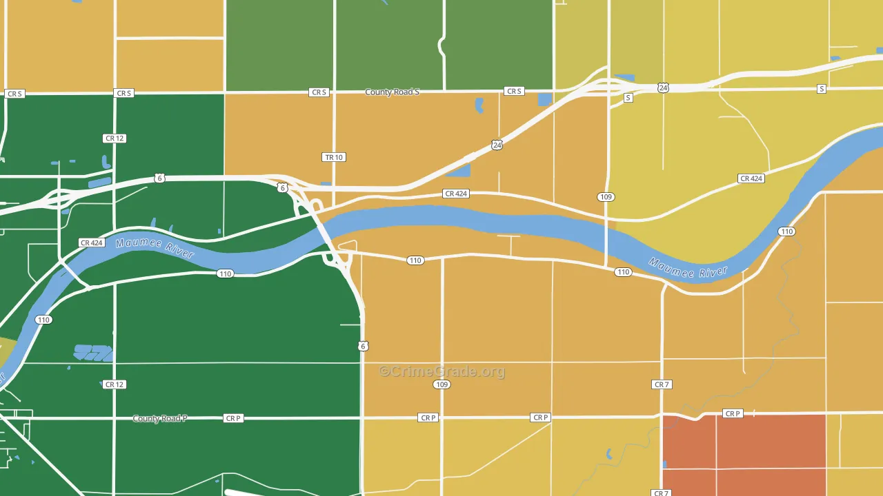 Colton, OH Map of Murder Rates