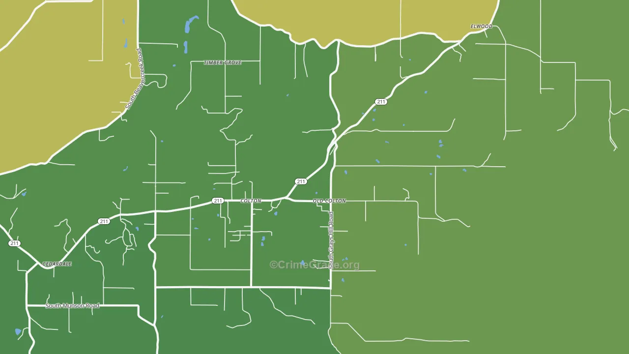Colton, OR Map of Murder Rates