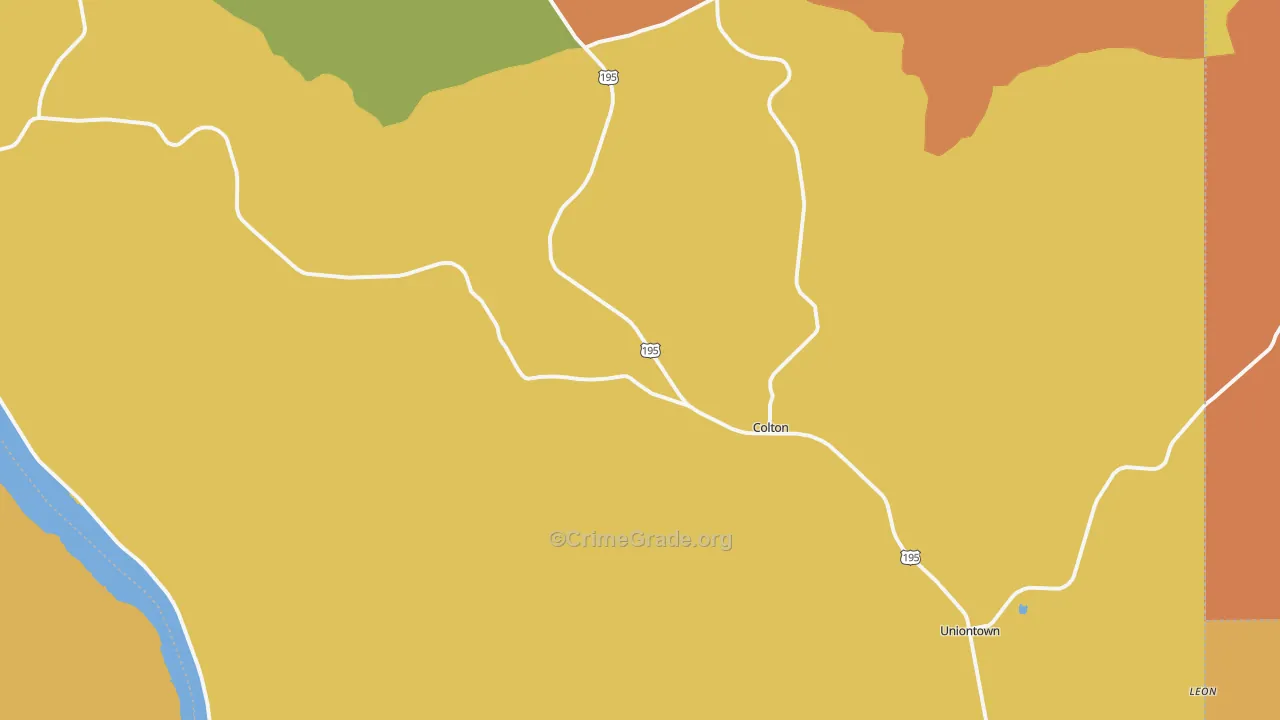 Colton, WA Map of Murder Rates