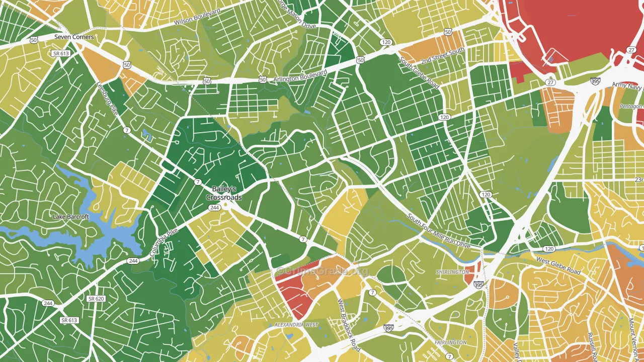 Columbia Forest, Arlington, VA Map of Murder Rates