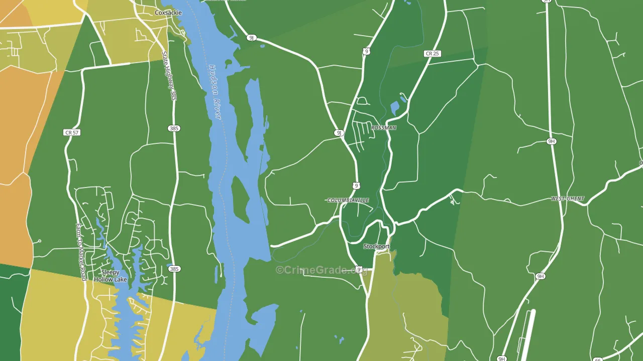 Columbiaville, NY Map of Murder Rates