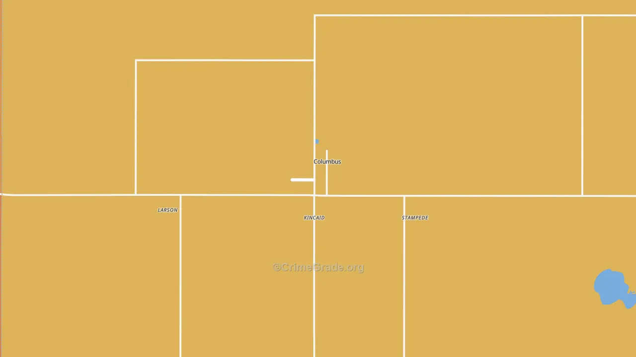 Columbus, ND Map of Murder Rates
