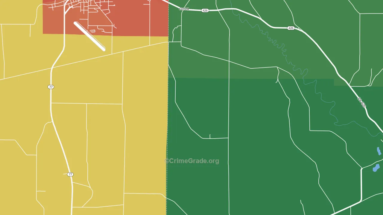 Colza, PA Map of Murder Rates