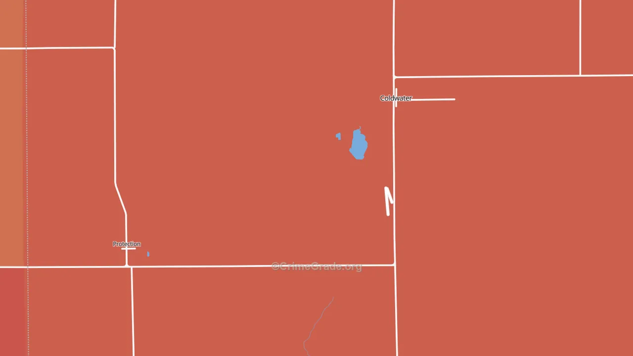 Comanche County, KS Map of Murder Rates