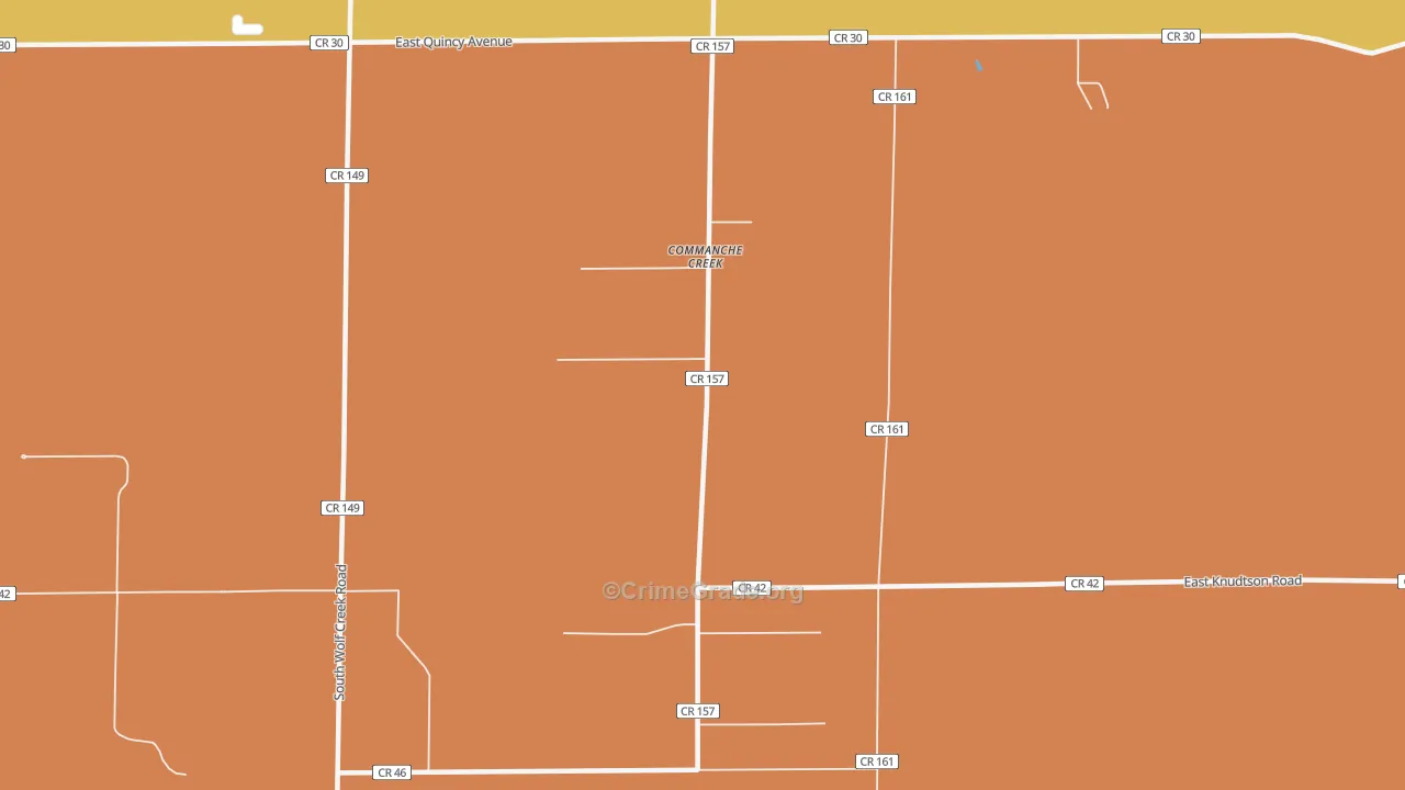Comanche Creek, CO Map of Murder Rates