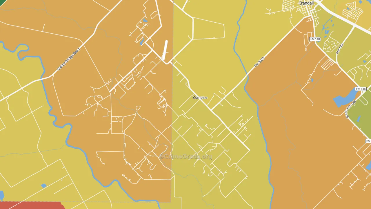 Combine, TX Map of Murder Rates