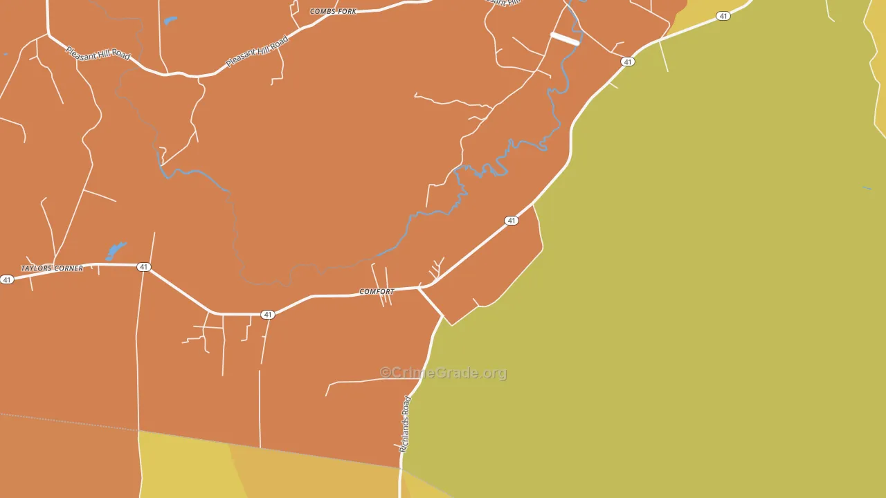 Comfort, NC Map of Murder Rates