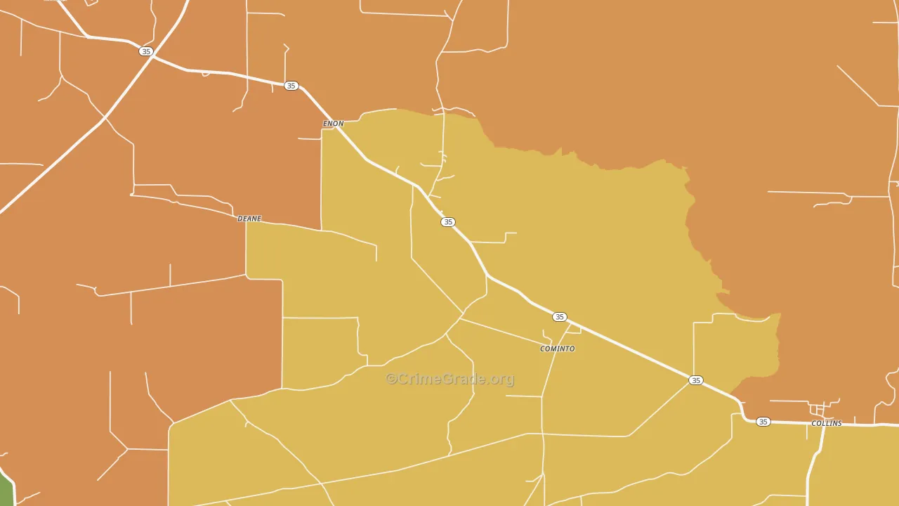Cominto, AR Map of Murder Rates
