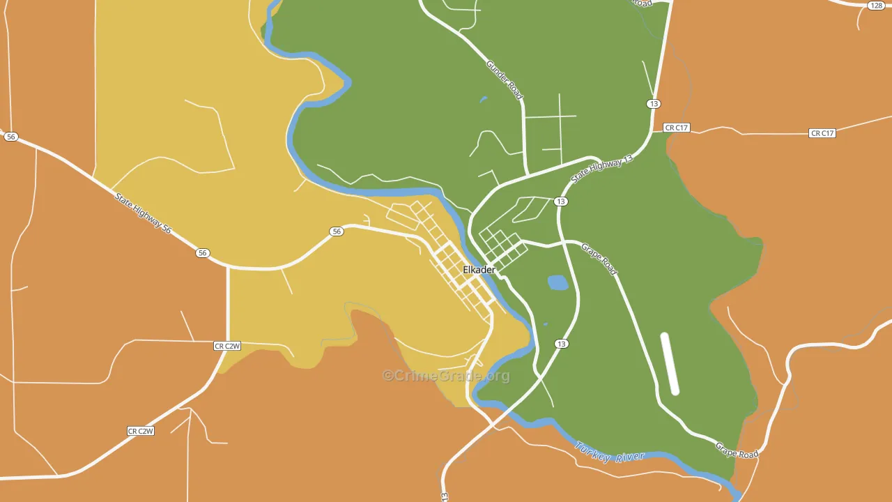 Communia, IA Map of Murder Rates