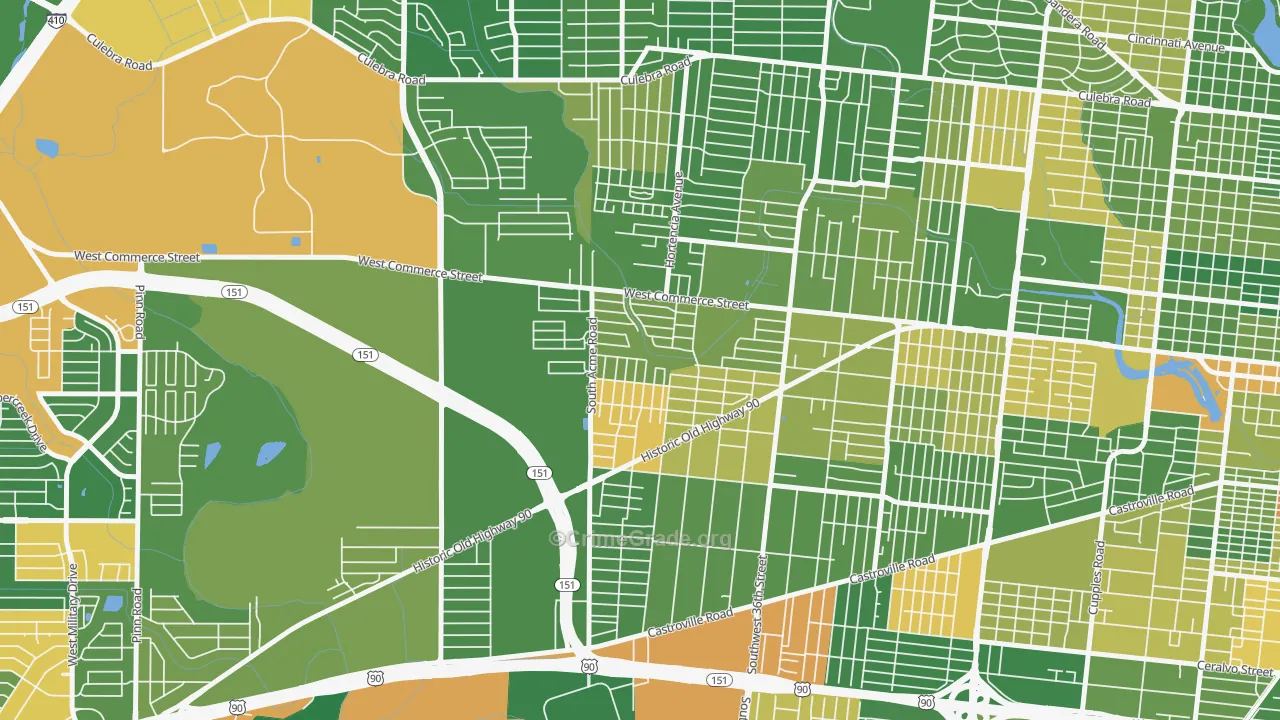 Community Workers Council, San Antonio, TX Map of Murder Rates
