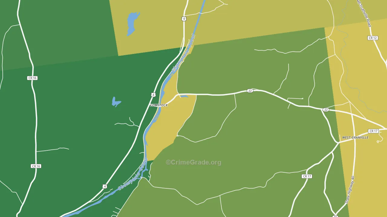 Comstock, NY Map of Murder Rates