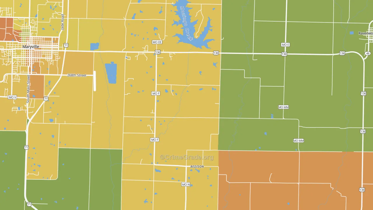 Conception Junction, MO Map of Murder Rates
