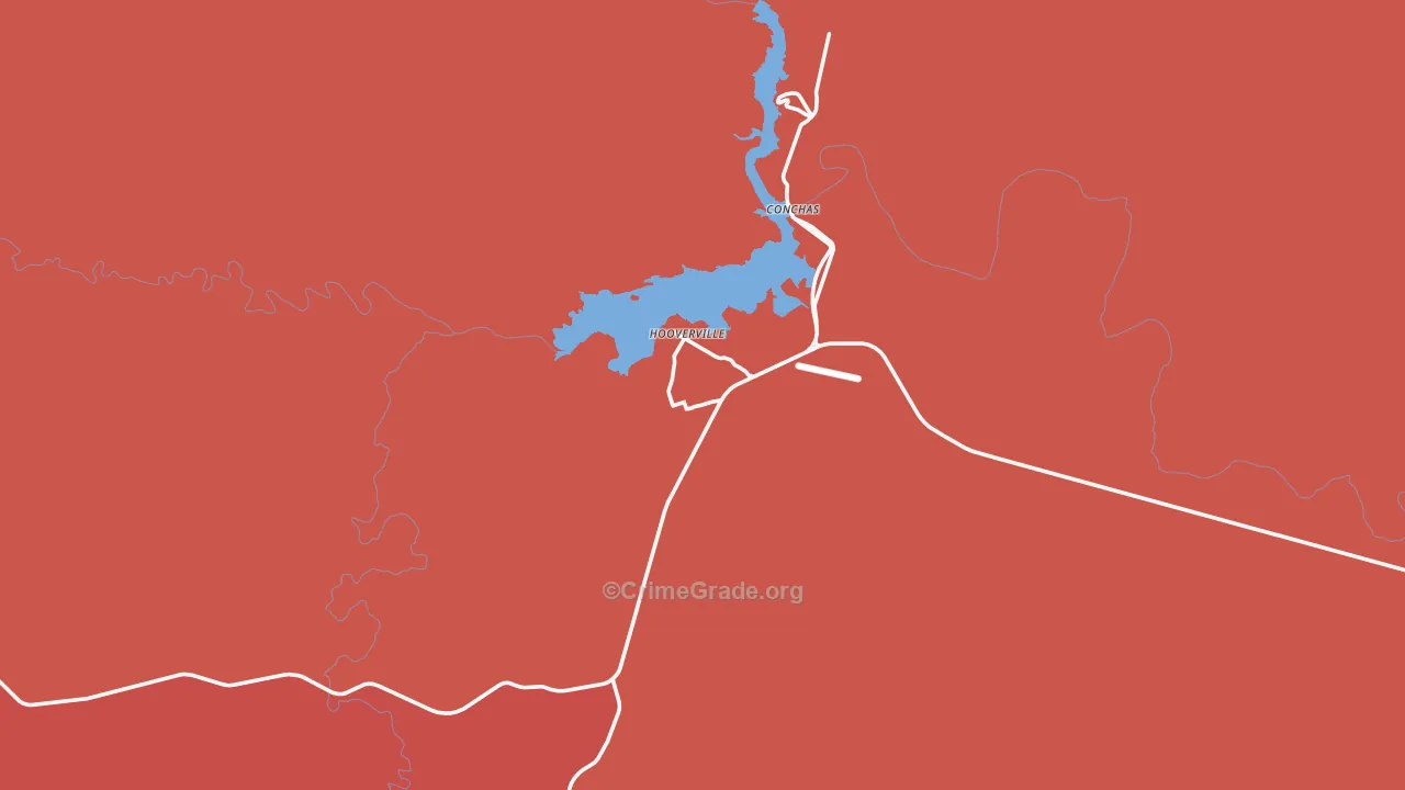 Conchas Dam, NM Map of Murder Rates