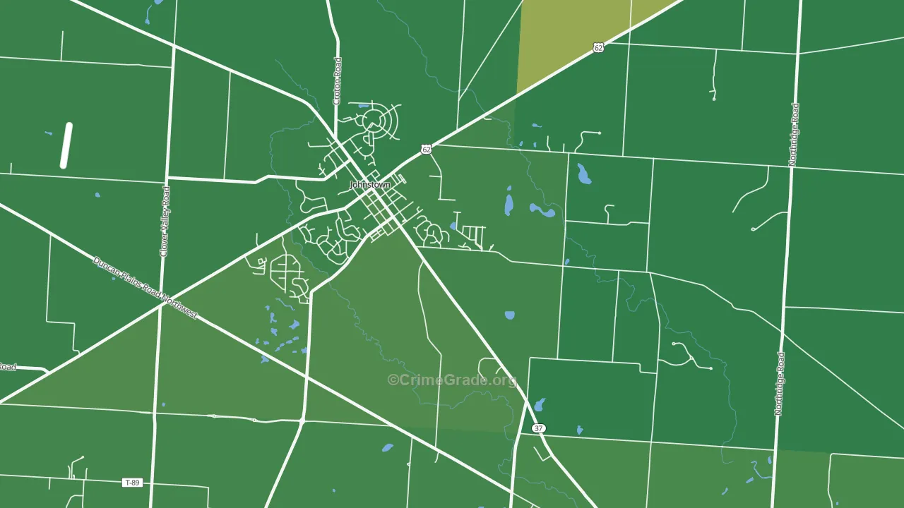 Concord, OH Map of Murder Rates