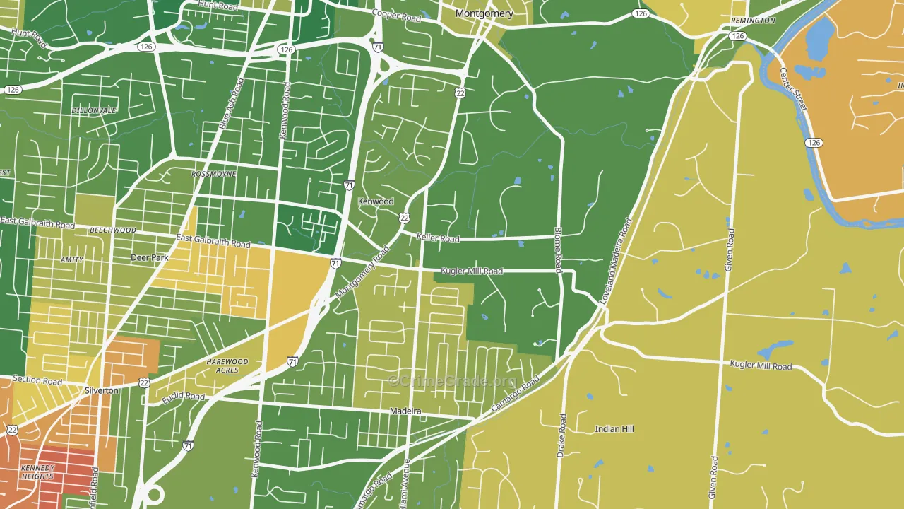 Concorde Hills, OH Map of Murder Rates