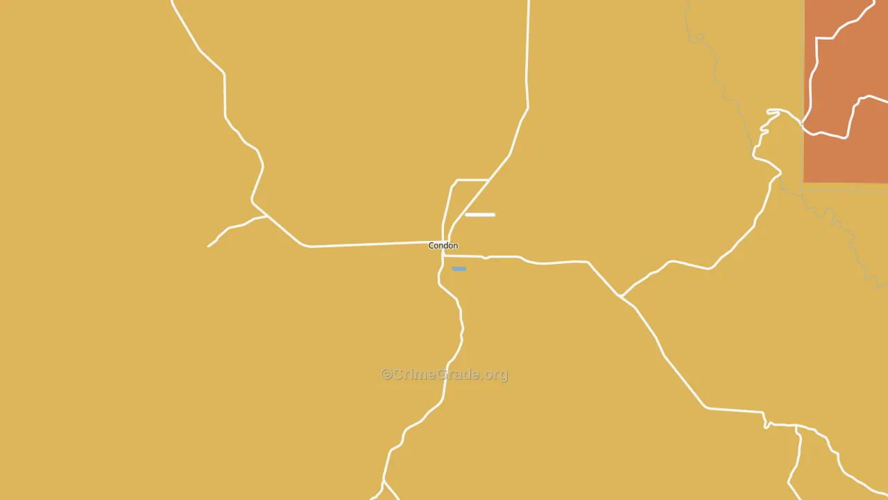 Condon, OR Map of Murder Rates