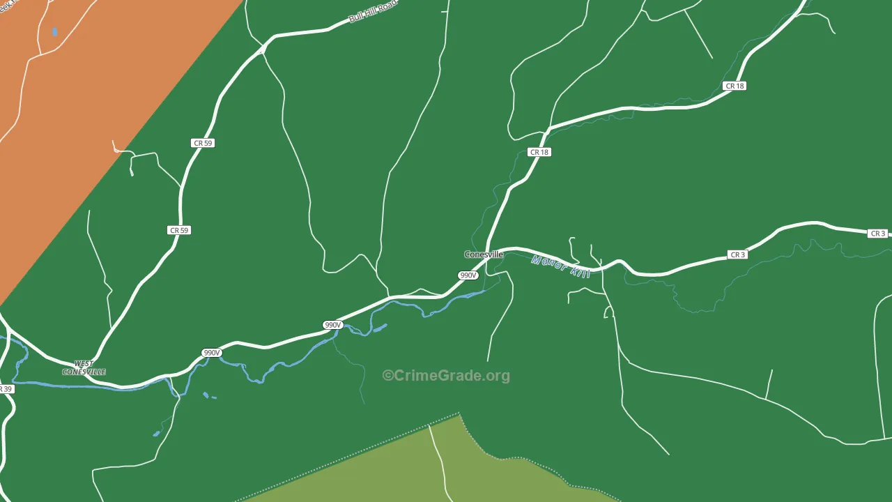 Conesville, NY Map of Murder Rates