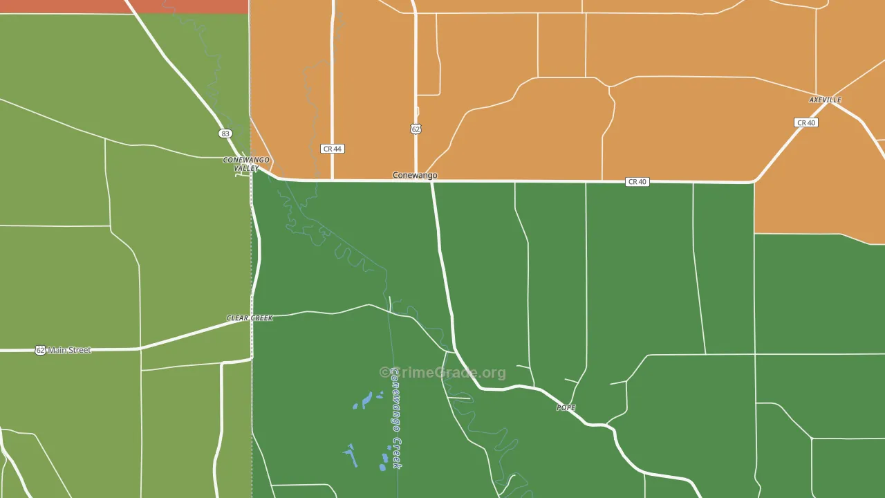 Conewango, NY Map of Murder Rates