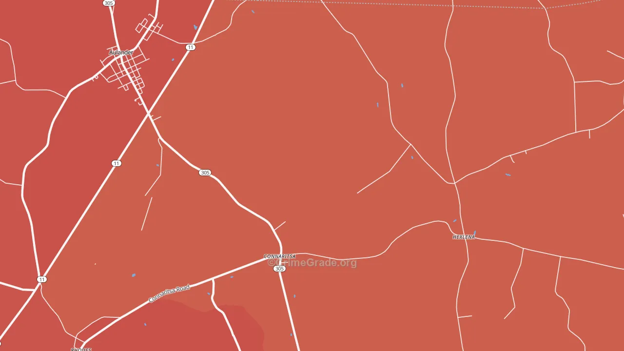 Connaritsa, NC Map of Murder Rates